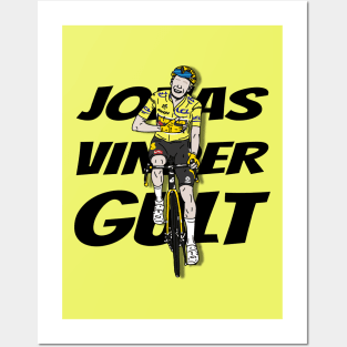 Jonas Vinder Gult Champion Tour de France 2022 - Yellow jersey Posters and Art